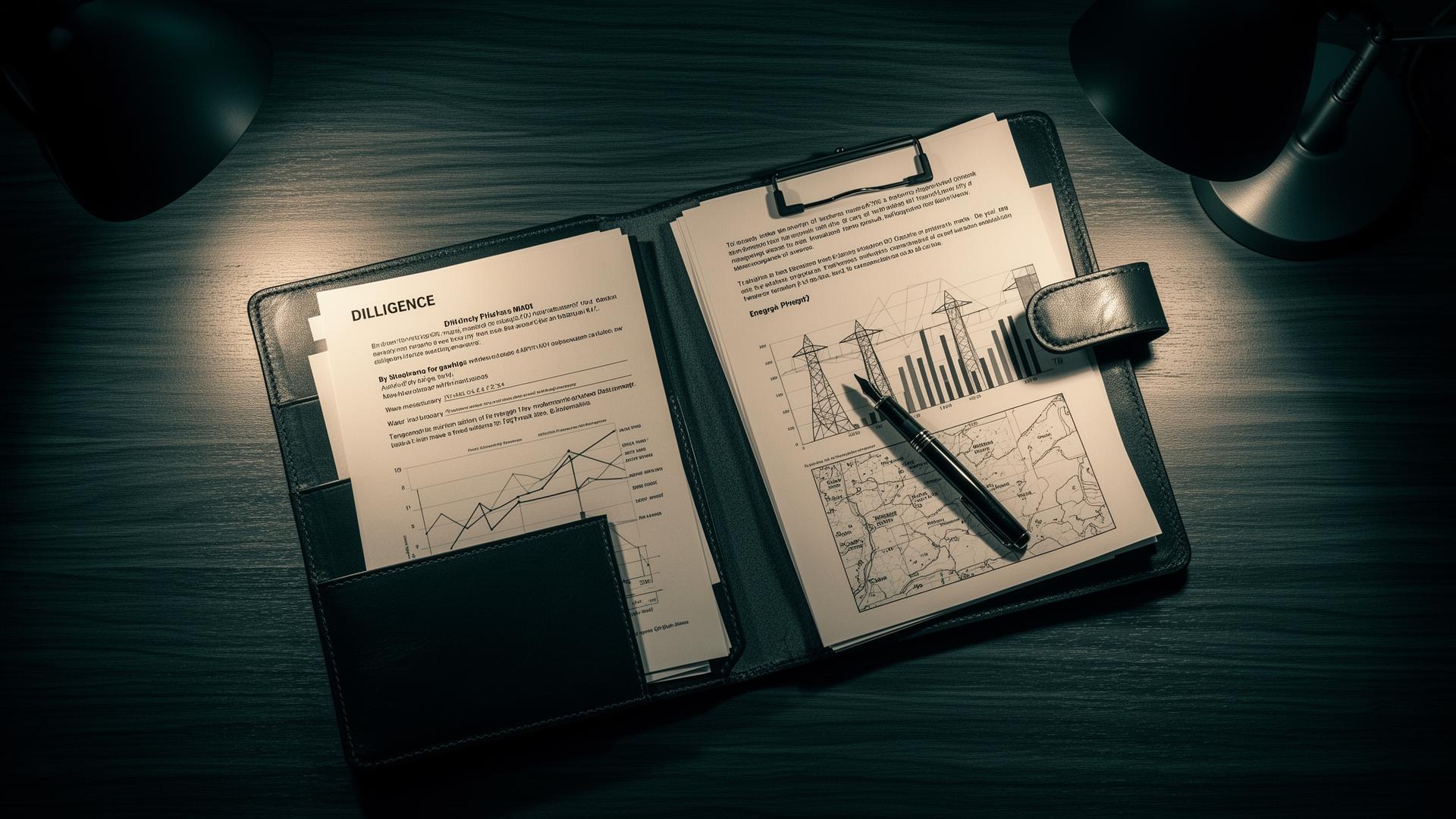 Diligence portfolio with energy market analysis and transmission maps